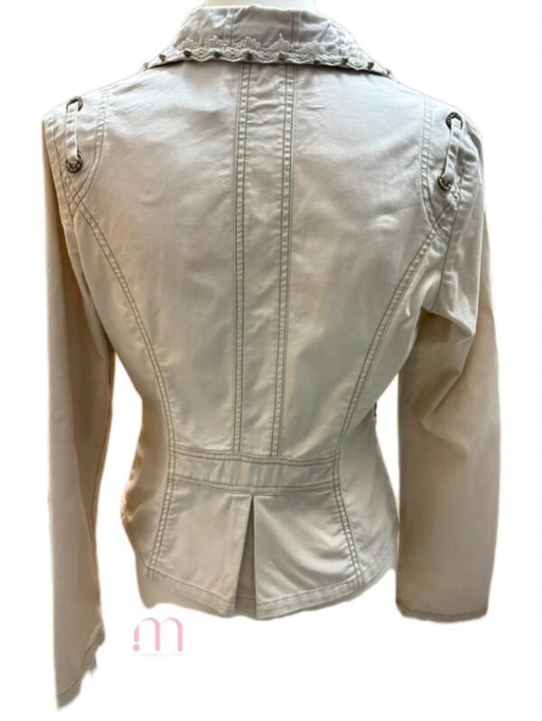 Veste beige à détails perlés - Taille S (36/38) - Image 5