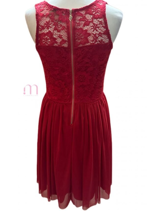 Robe Rouge Dentelle - Taille M - Image 2