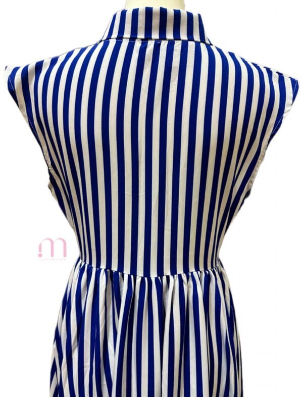 Longue robe sans manches à rayures bleues - Taille S - Image 3