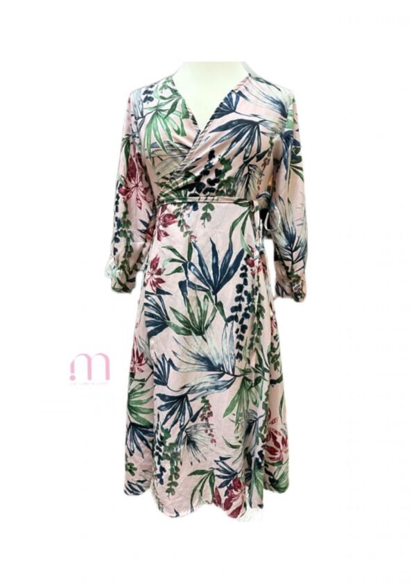 Robe PorteFeuille imprimé Tropical - Taille S