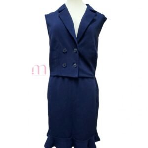 Ensemble élégant sans manches Bleu - Taille XL