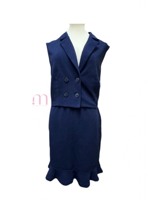 Ensemble élégant sans manches Bleu - Taille XL
