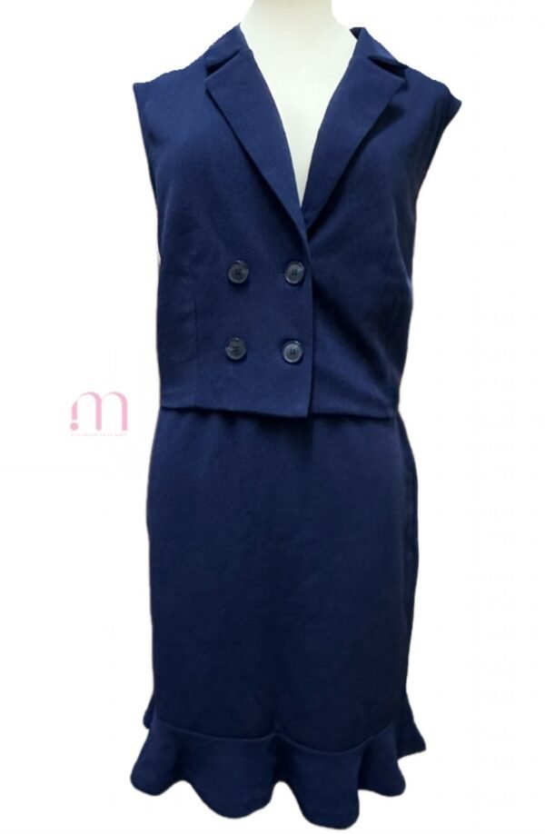 Ensemble élégant sans manches Bleu - Taille XL - Image 6