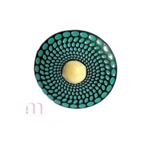 Alternative view of Bague ronde turquoise