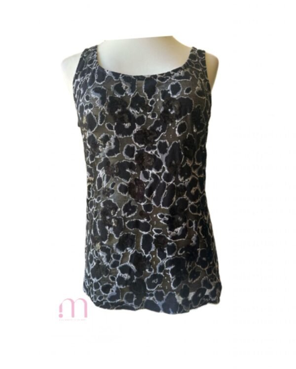 Haut Léopard Noir et Gris - Taille M/L