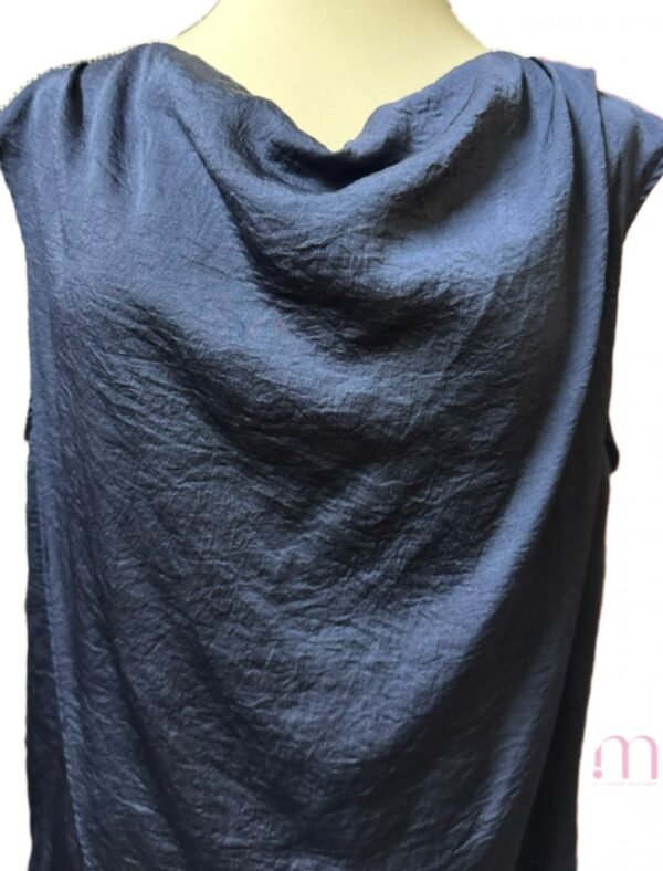 Blouse Bleu Nuit - ZARA - Taille XL - Image 3