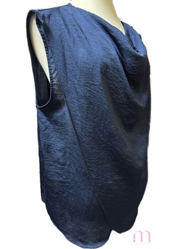 Blouse Bleu Nuit - ZARA - Taille XL - Image 4