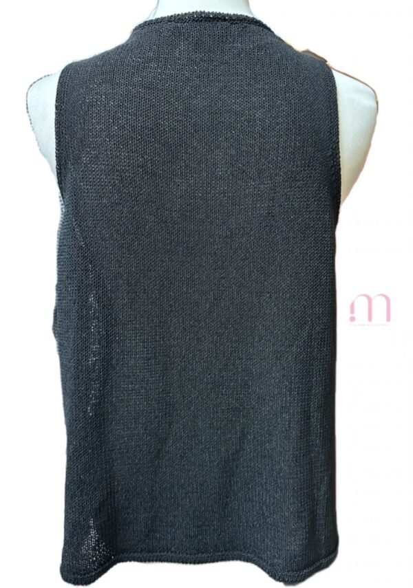 Haut Noir style Filet de pêche - Taille S - Image 3