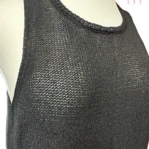 Haut Noir style Filet de pêche - Taille S
