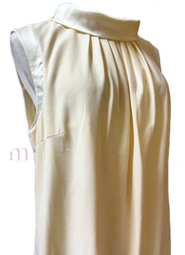 Robe Écru Élégance Satinée - Taille 42 (M) - Image 3