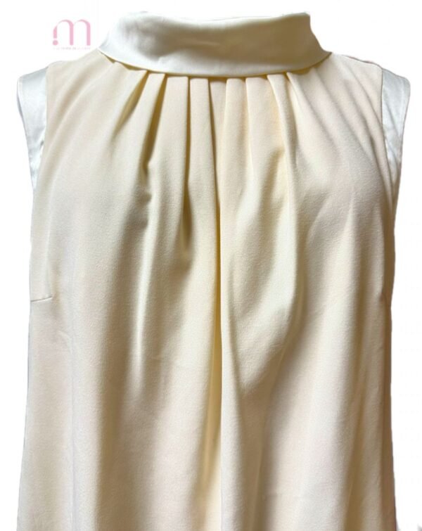 Robe Écru Élégance Satinée - Taille 42 (M) - Image 2