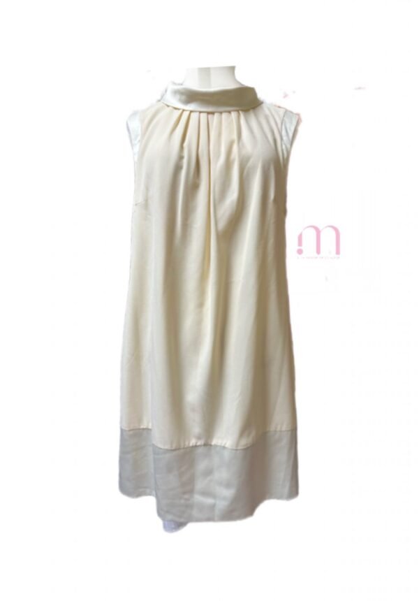 Robe Écru Élégance Satinée - Taille 42 (M)