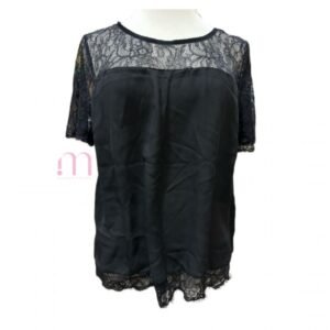 Haut Noir avec Dentelle - Taille EUR 44 /XL