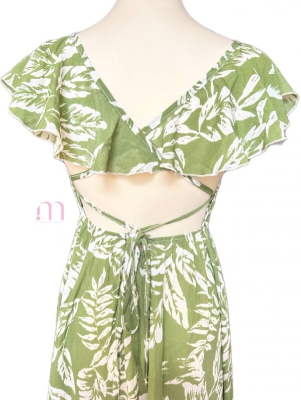 Robe Longue Verte et Blanche - Taille XS / S