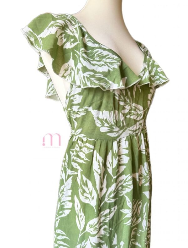 Robe Longue Verte et Blanche - Taille XS / S - Image 5