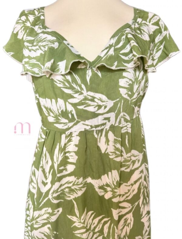 Robe Longue Verte et Blanche - Taille XS / S - Image 6