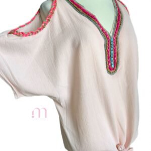 Alternative view of Haut Rosé avec Perles - Neuf - Taille L/XL